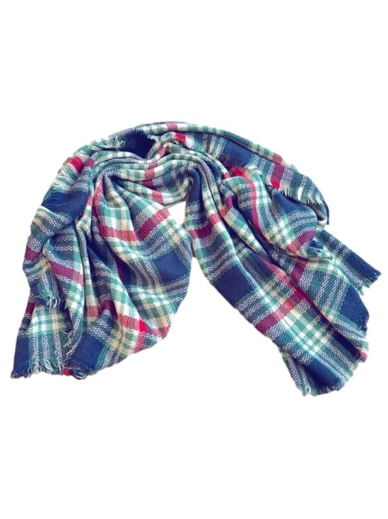 venera Accessories - VENERA Wool Blend Plaid Scarf Wrap Blanket, 54” square
